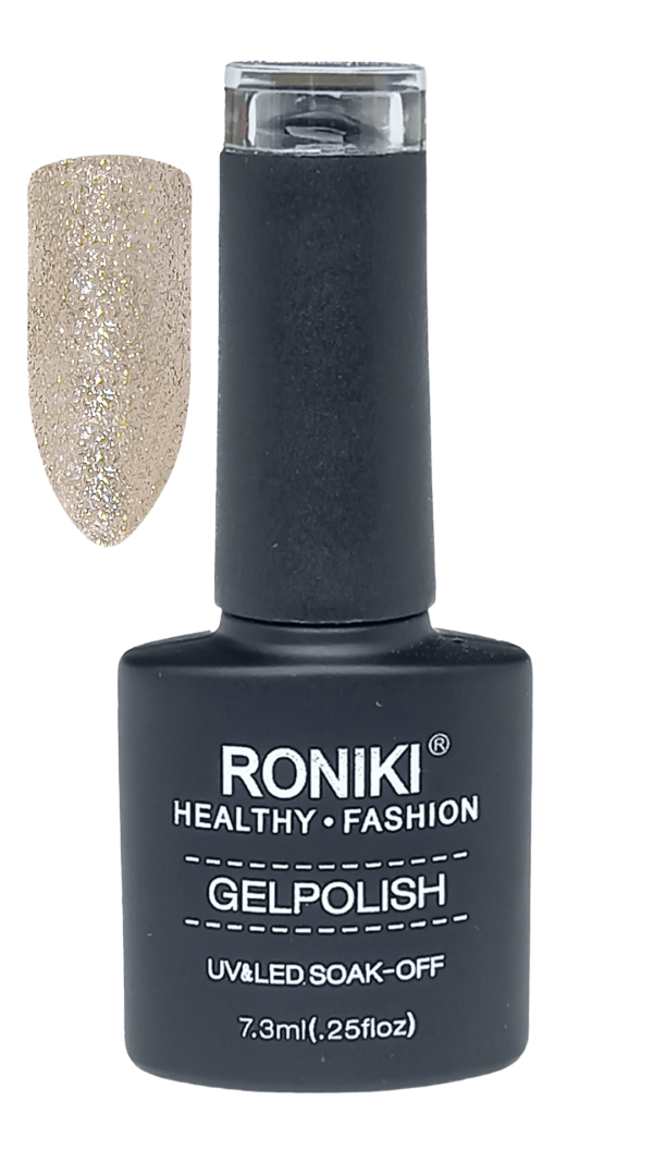 Guld glitter gellack nagellack, star diamond