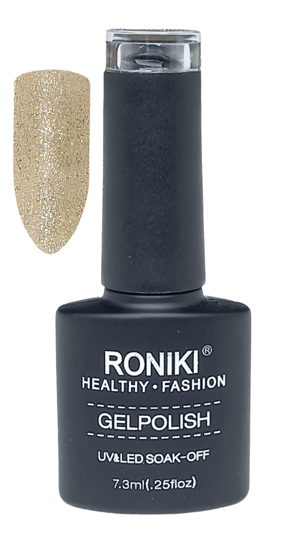 Guld Glitter gellack nagellack, star diamond